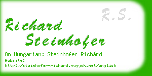 richard steinhofer business card
